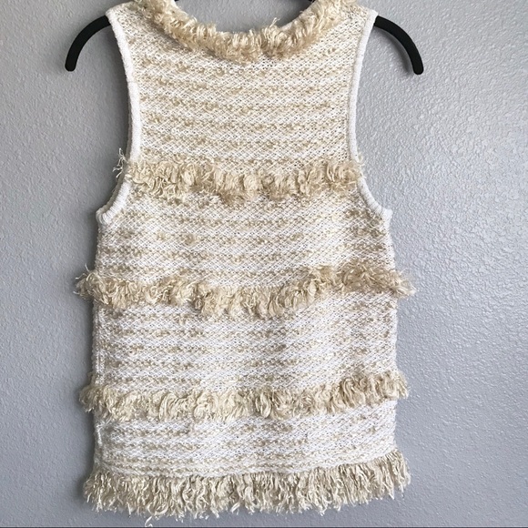 J Crew Sleeveless Striped Shag Fuzzy Sweater - Picture 4 of 5